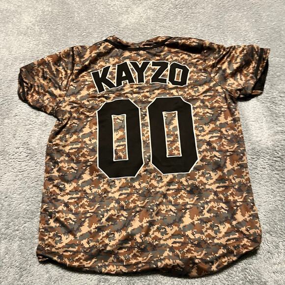 Kayzo Unleashed Jersey Mens Medium 00 Camo Reversible Button Shirt Y2K - Picture 2 of 8